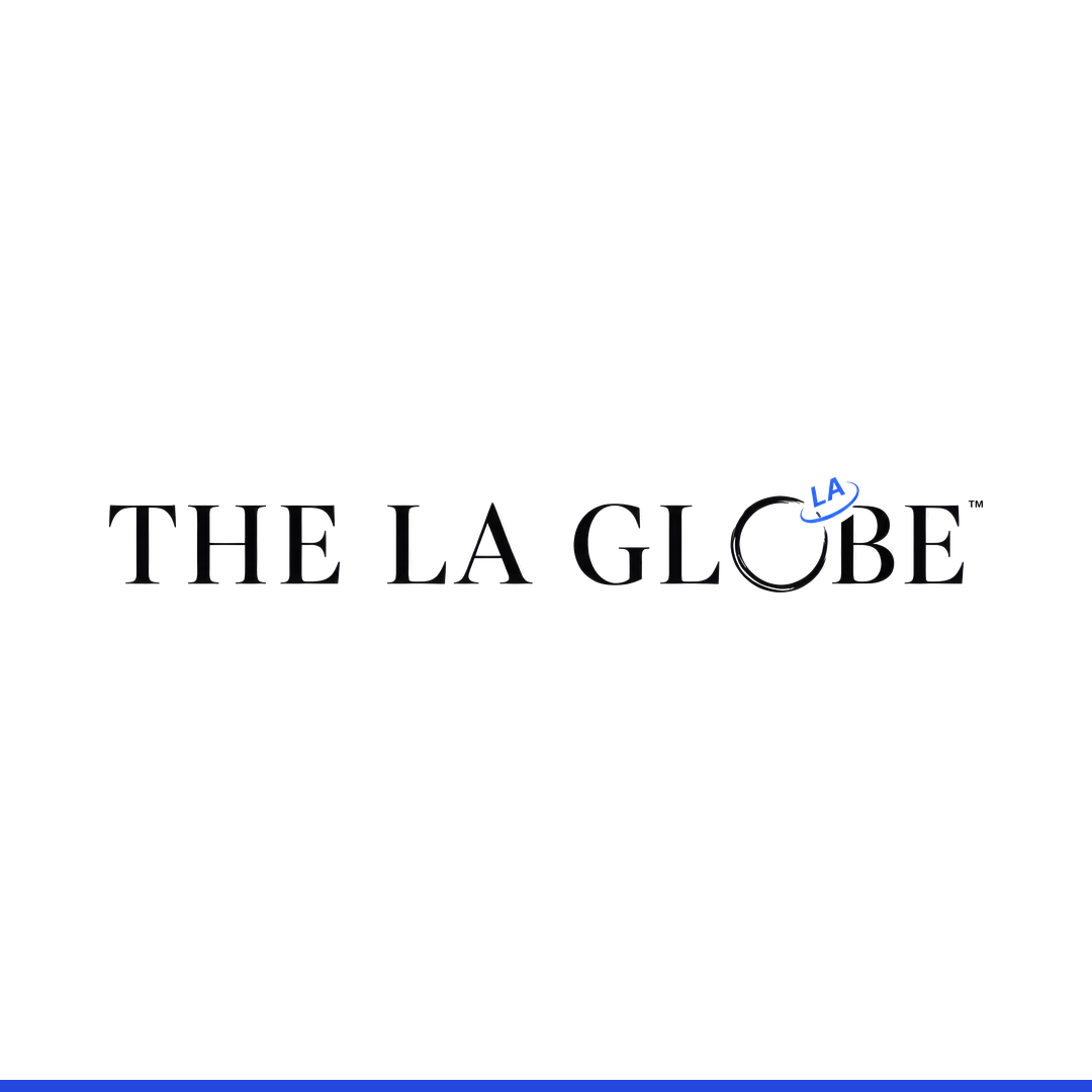 Square social post — The LA Globe wordmark on white