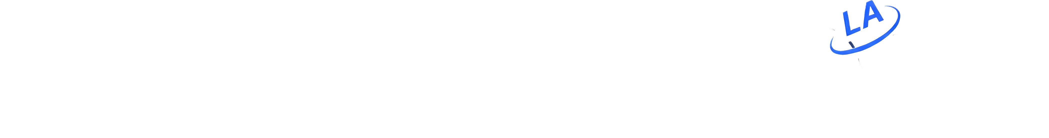 The LA Globe wordmark in white on a near-black ground