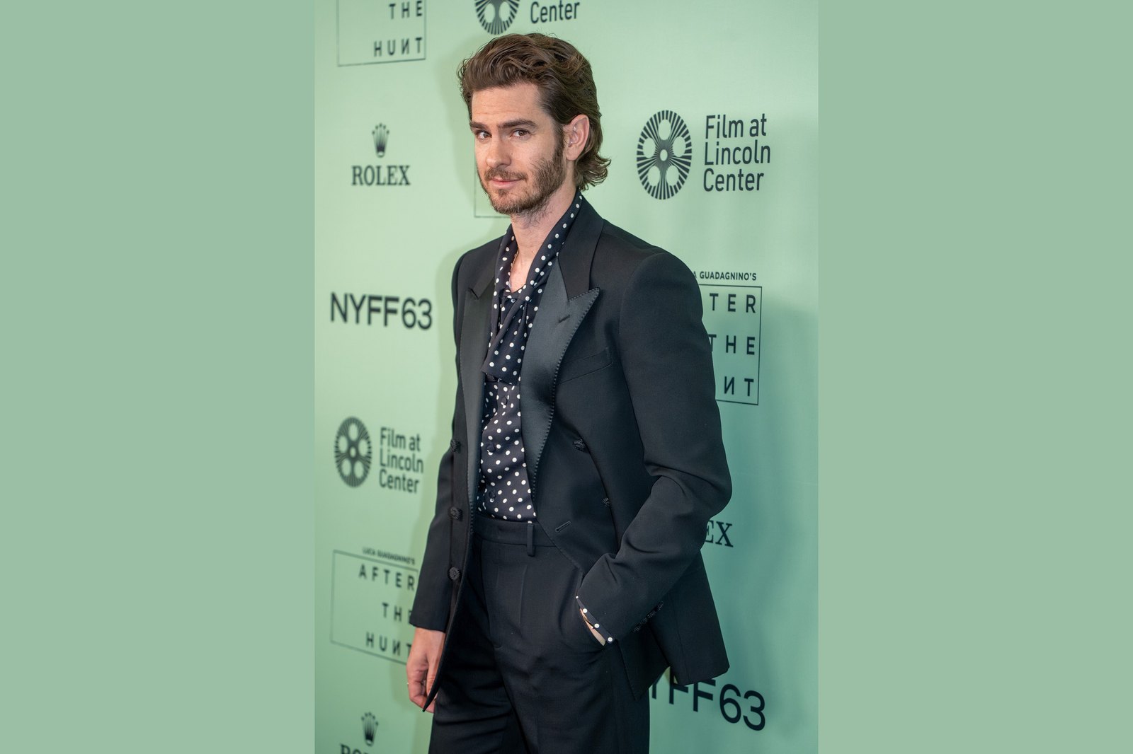 Andrew Garfield, actor, at the 63rd annual New York Film Festival at Lincoln Center in 2025 for the film After The Hunt.