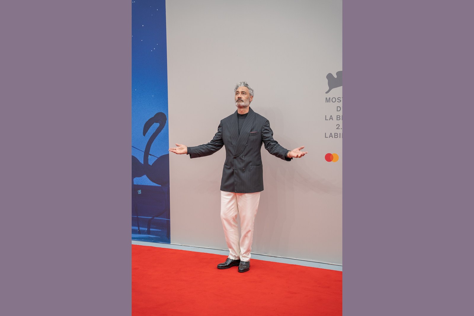 Taika Waititi (actor) at the premiere for Place to Be at Venice Film Festival 2026.