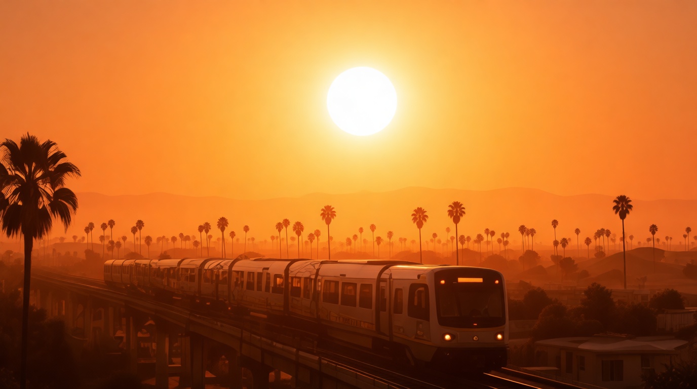 Hot orange sunset