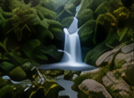 Forest waterfall
