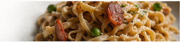 Creamy pasta with peas