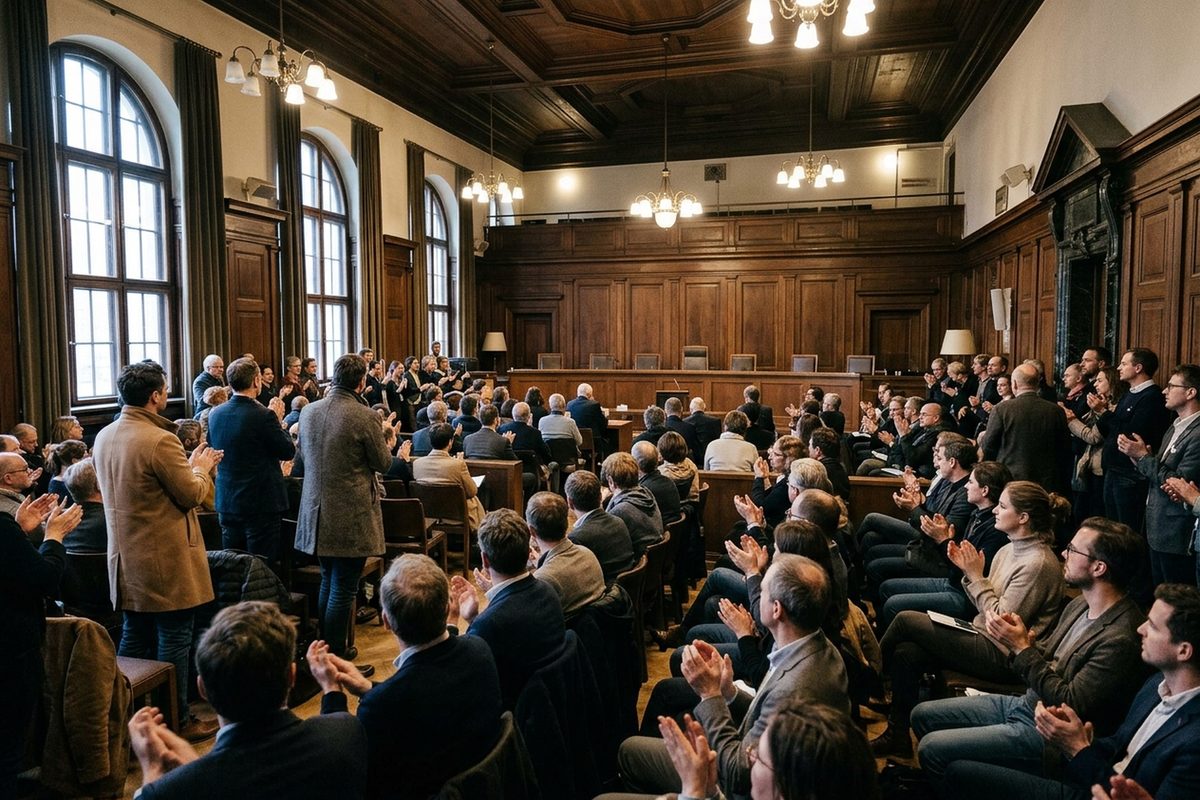 The Nuremberg courtroom where Nazi war criminals were tried, where Navi Pillay learned she had won the Nobel Peace Prize 2026.