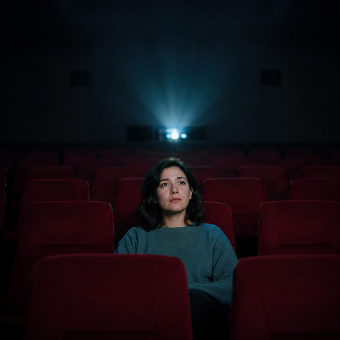 Man in a theater interview