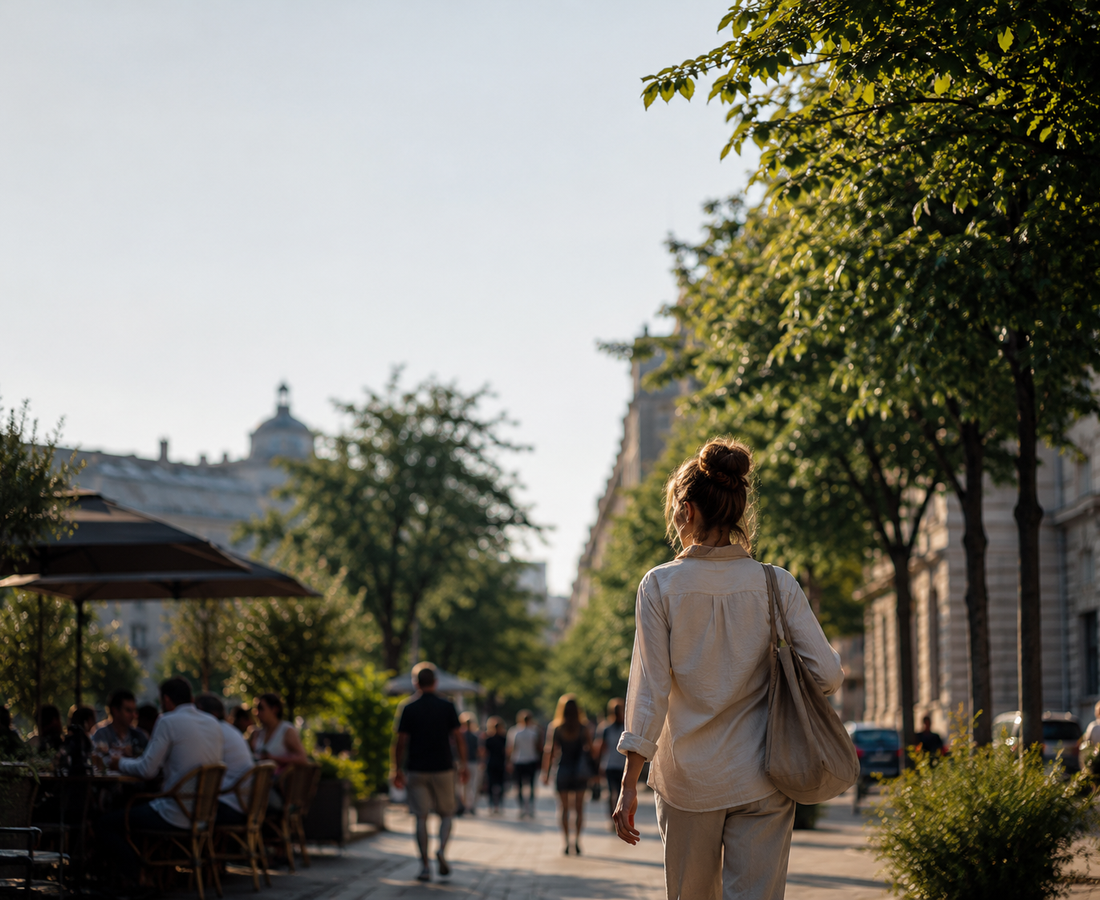 Walkable city street