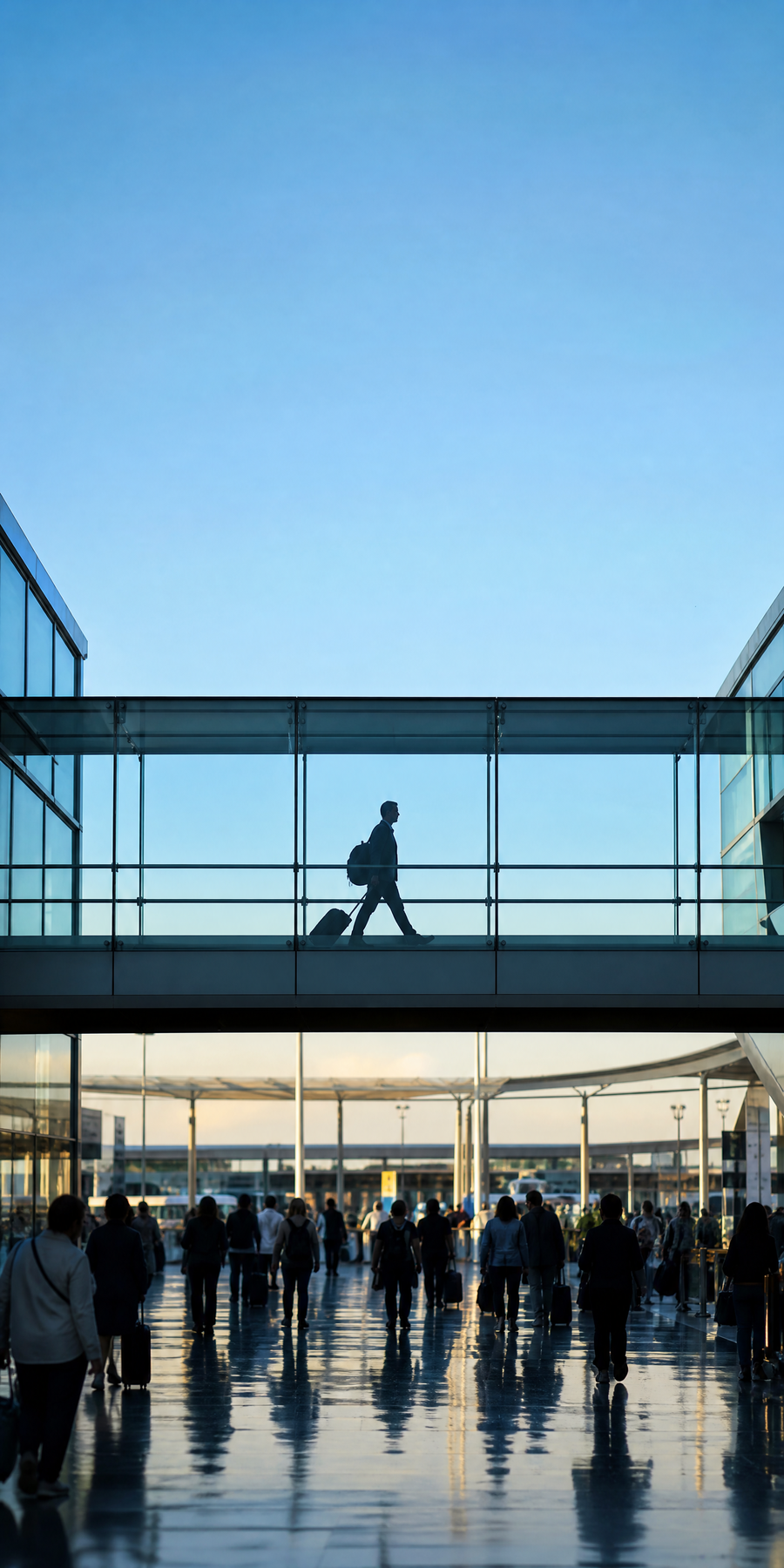 Modern airport terminal