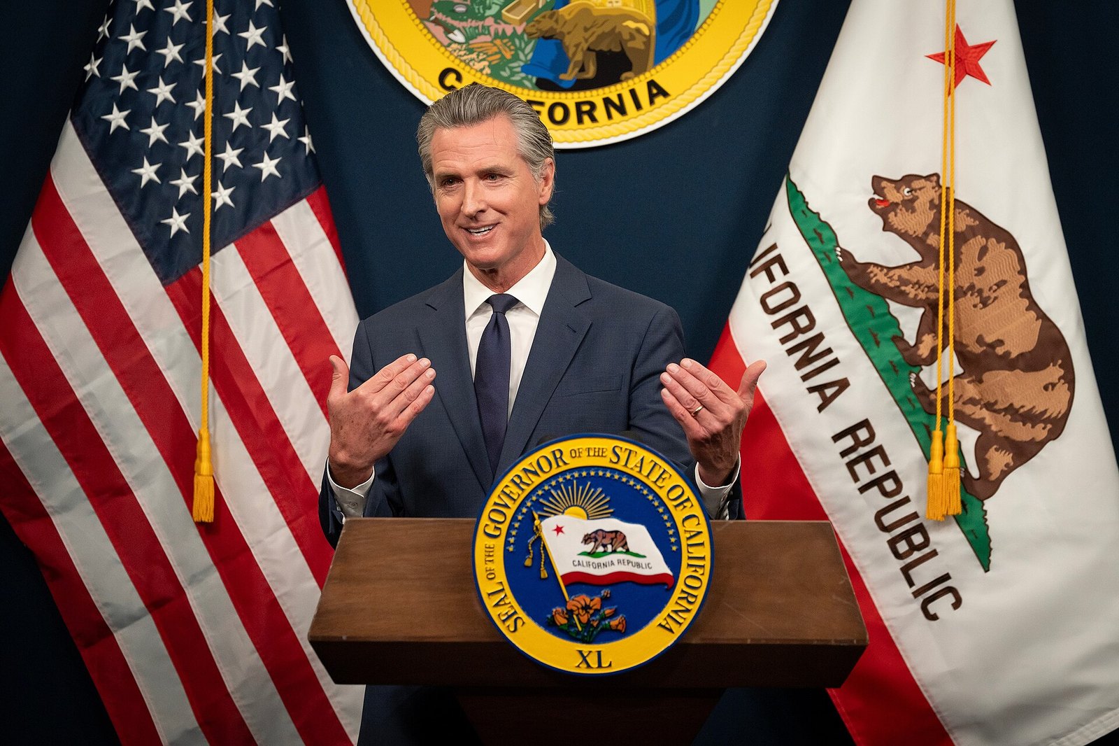Gavin Newsom, photographed in May 2025.