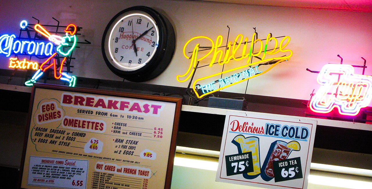 The exterior of Philippe the Original in downtown Los Angeles