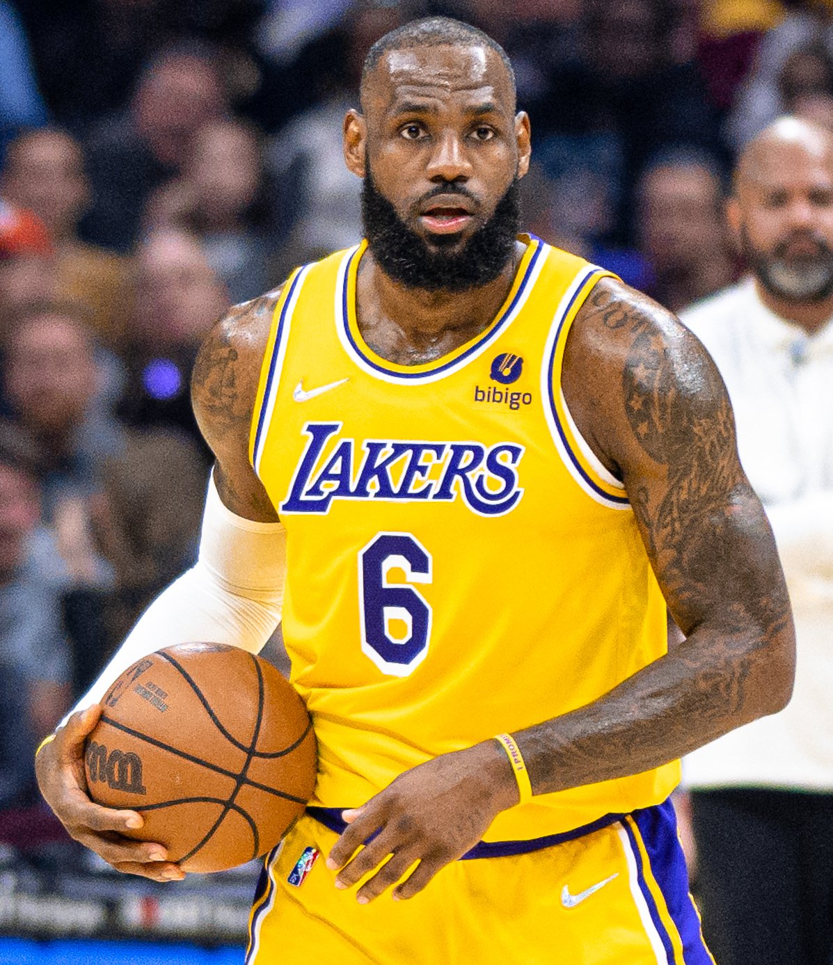 LeBron James of the Los Angeles Lakers