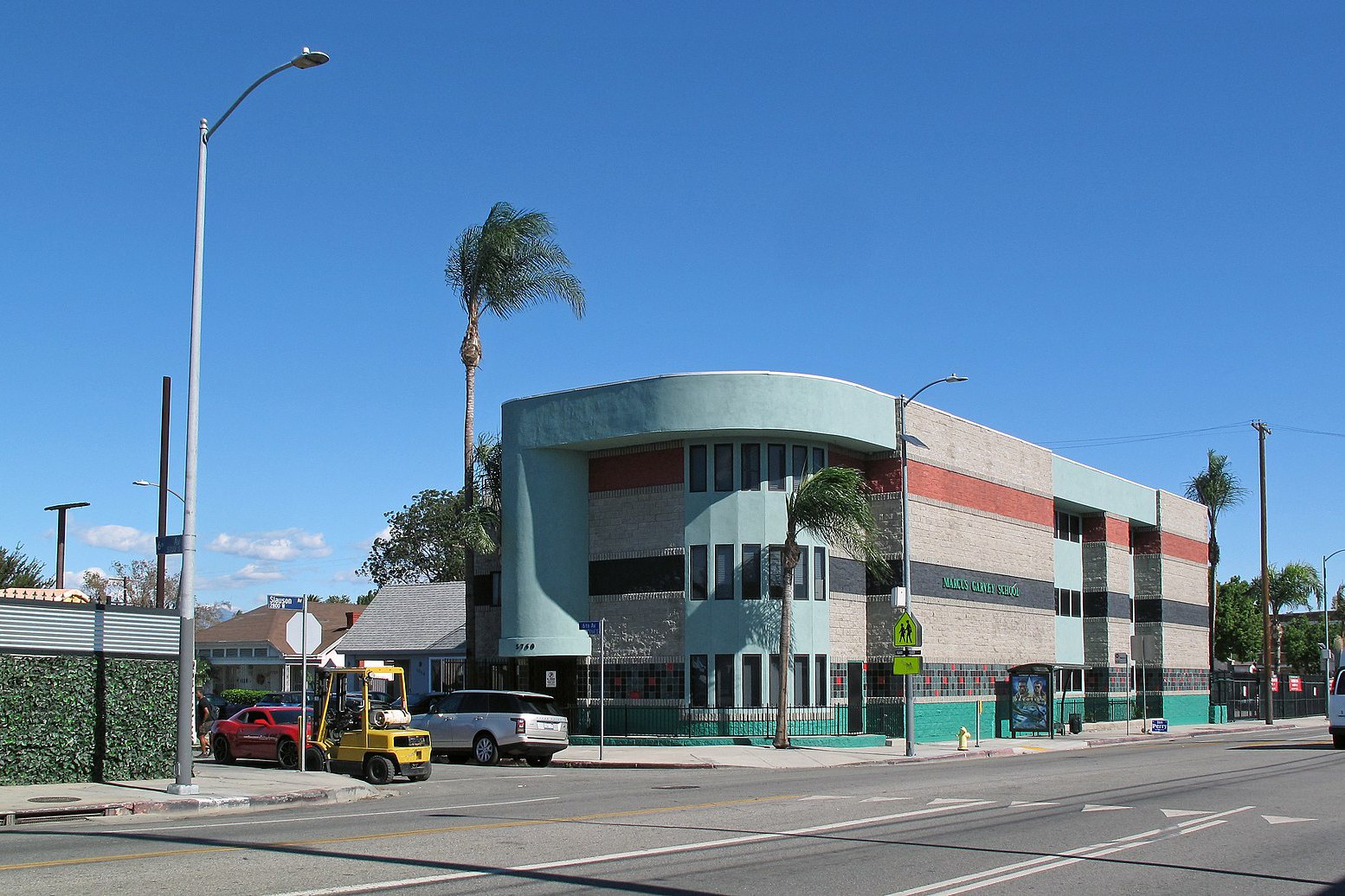 Marcus Garvey Elementary School in South Los Angeles, photographed in November 2022.