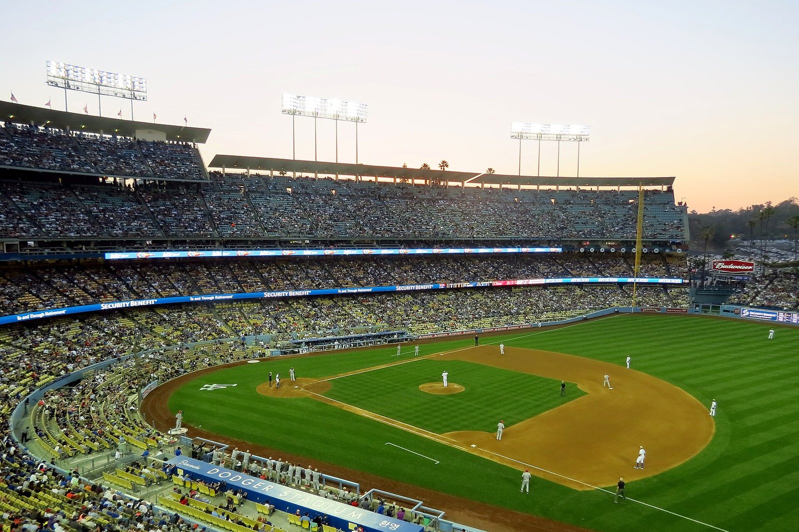 Cincinnati Reds at Los Angeles Dodgers, photographed in May 2014.